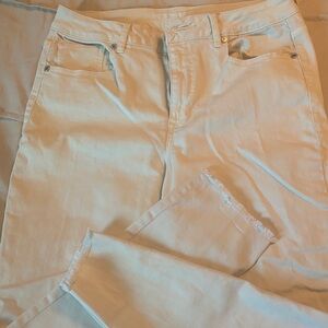 Maurices Light Cream Ankle Jeans